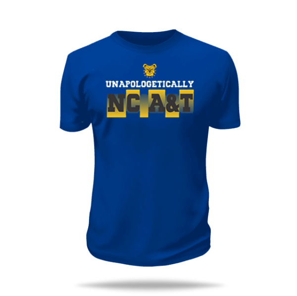 T-shirt designed for NC A&T fans, College students, or alumni. Aggie-Pride-T-shirt-Blue-style4