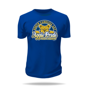 T-shirt designed for NC A&T fans, College students, or alumni. Aggie-Pride-T-shirt-Blue-style3